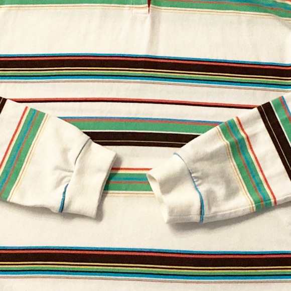 LE TIGRE I Polo Top Long Sleeve Large Striped NWOT - Picture 9 of 9